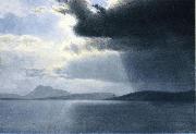 Albert Bierstadt Approaching Thunderstorm on the Hudson River oil on canvas